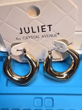 Gold Organic Hoop Earrings